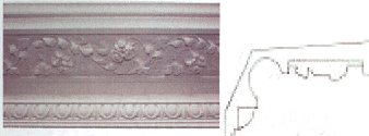 ornate tile cornice
